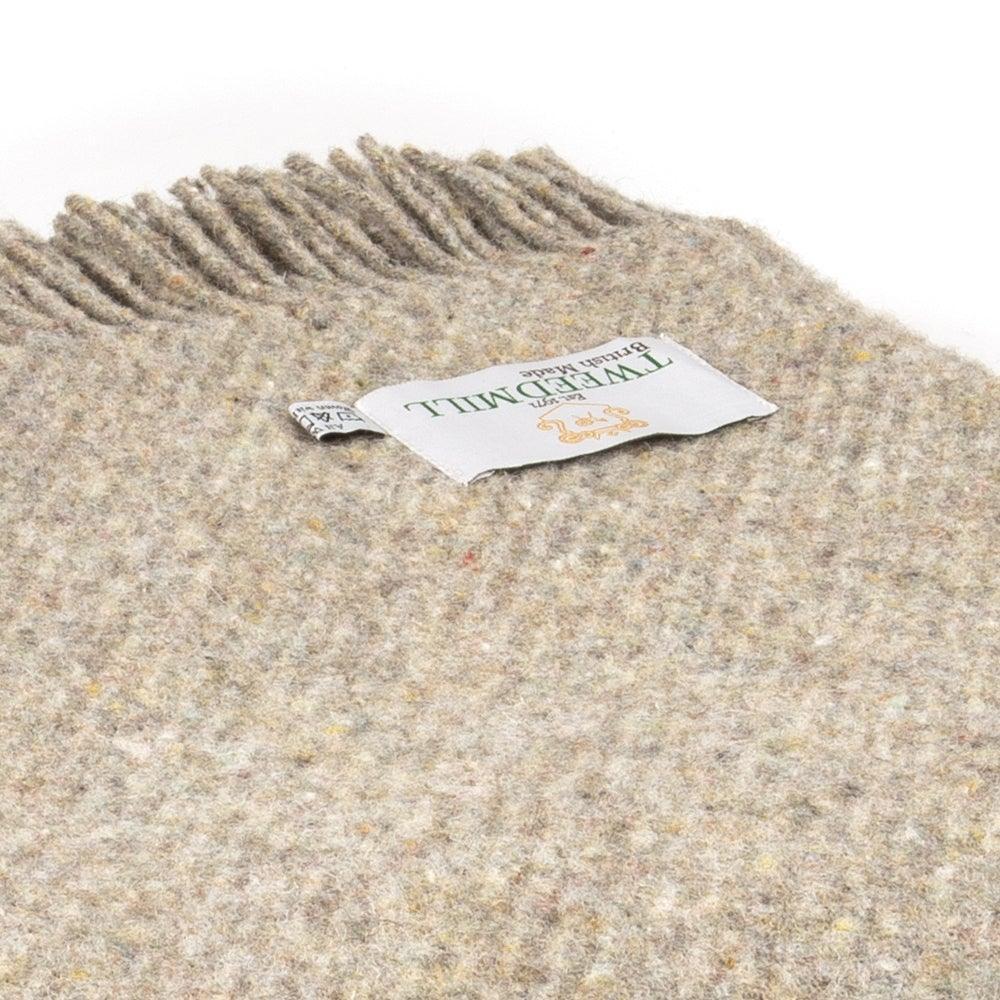 Plaid af genbrugs uld, Diagonal Stripe - 150x183 cm. - Luxwool.dk